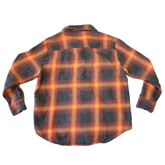 Old Navy The Boyfriend Taylor Swift Evermore Flannel Shirt Womens S Orange Plaid - Picture 2 of 6